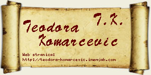 Teodora Komarčević vizit kartica